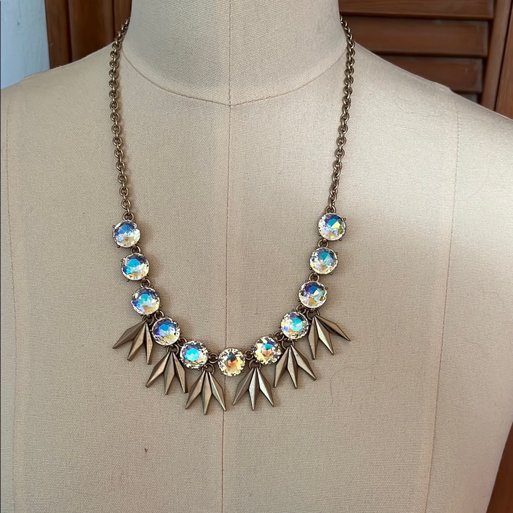 Plunder Gold and Silver Statement Necklace Costume Jewelery